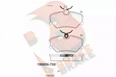 R BRAKE rb0696700 -  Комплект тормозных колодок, дисковый тормоз